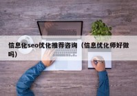 信息化seo优化推荐咨询（信息优化师好做吗）