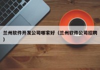 兰州软件开发公司哪家好（兰州软件公司招聘）