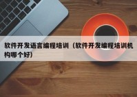 软件开发语言编程培训（软件开发编程培训机构哪个好）