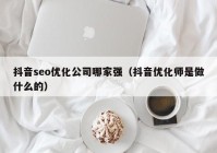 抖音seo优化公司哪家强（抖音优化师是做什么的）