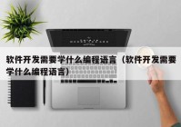 软件开发需要学什么编程语言（软件开发需要学什么编程语言）