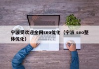 宁波受欢迎全网seo优化（宁波 seo整体优化）