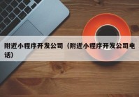 附近小程序开发公司（附近小程序开发公司电话）