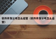 软件开发公司怎么经营（软件开发公司怎么运营）