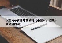 小型app软件开发公司（小型app软件开发公司排名）